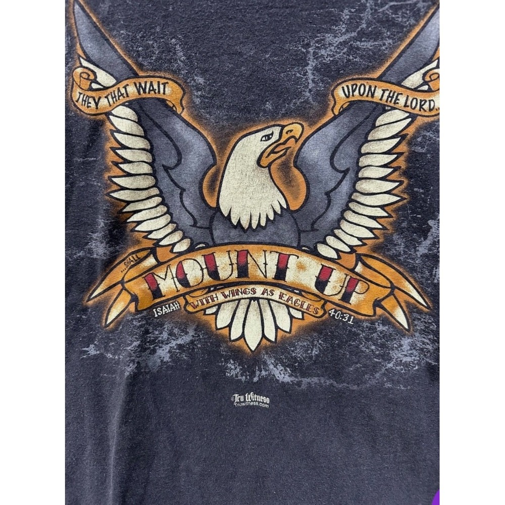 vtg‎ eagle black tee isaiah 40:31 xl - Picture 2 of 8